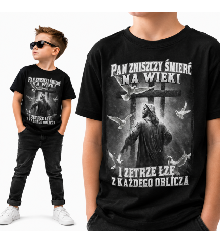 Koszulka Chrześcijańska Pan zniszczy śmierć